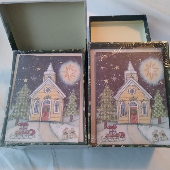 Susan Winget Winter Village Christmas, 2 Sealed Boxes = 30 Cards + Enve… - Picture 2 of 4